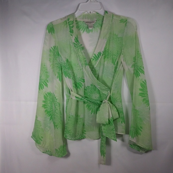 Banana Republic Tops - Banana Republic XS Silk Top Blouse Long Sleeve